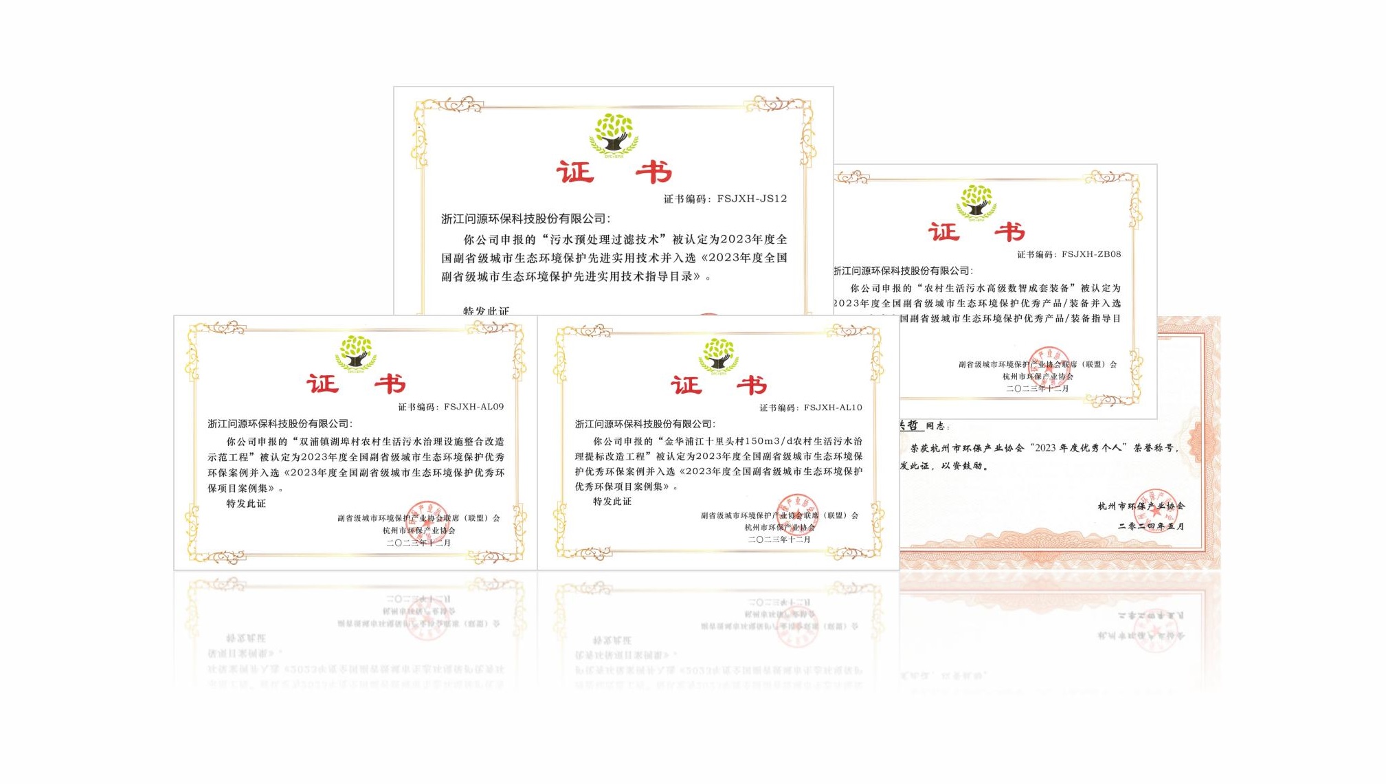我司斬獲2023年度全國副省級(jí)城市生態(tài)環(huán)境保護(hù)先進(jìn)實(shí)用技術(shù)等多項(xiàng)榮譽(yù)